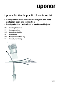Cablu pentru sistemul de tevi flexibile preizolate Uponor Ecoflex Supra PLUS - fisa tehnica